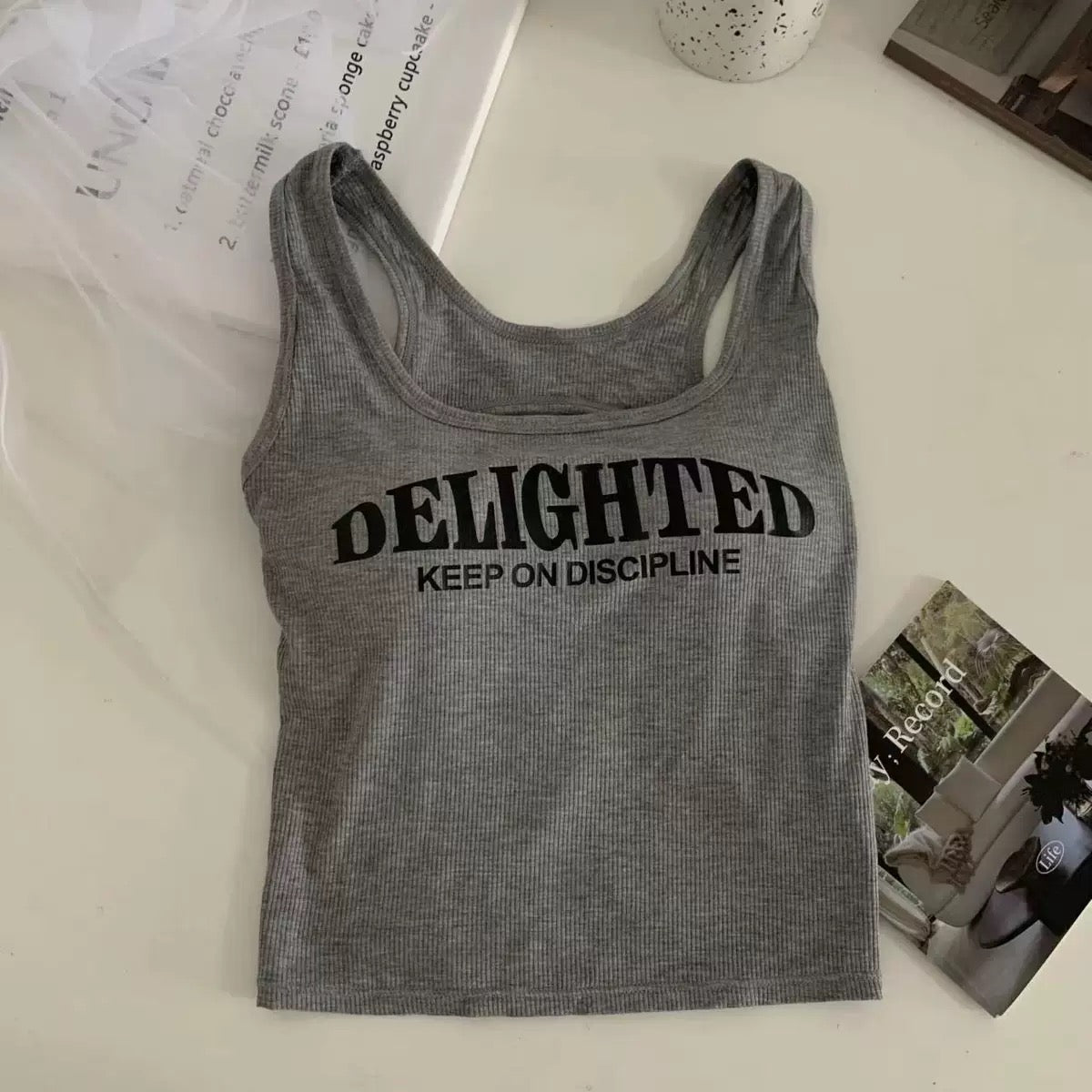 Discipline Delight Built-In Bra Tank Top