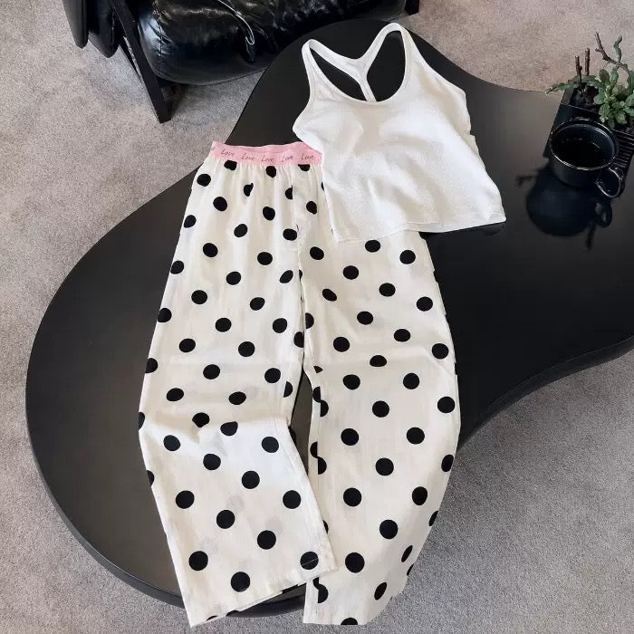 Dot Darling Padded Nightsuit - 3pc Set