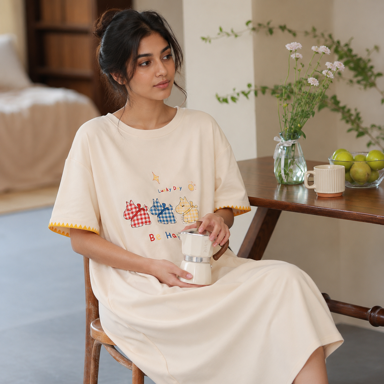 Trio Padded Night Dress