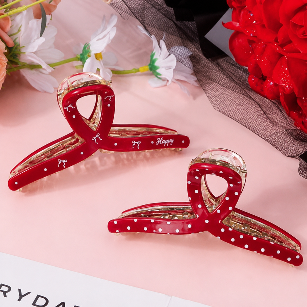 Bow Berry Claw Clip