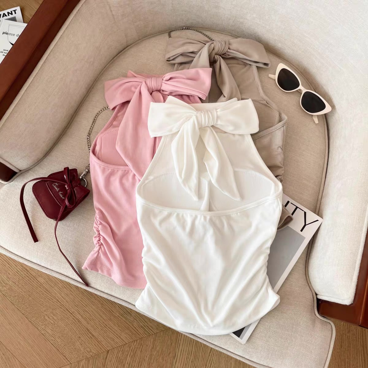 Bow Muse Built-In Bra Top