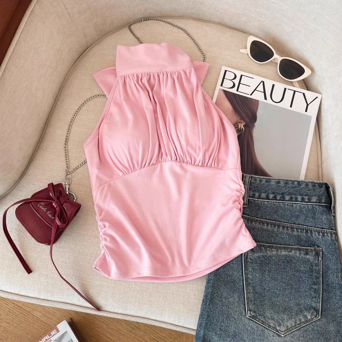 Bow Muse Built-In Bra Top