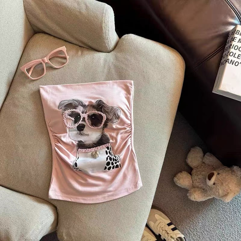 Specs Puppy Built-In Bra Tube Top