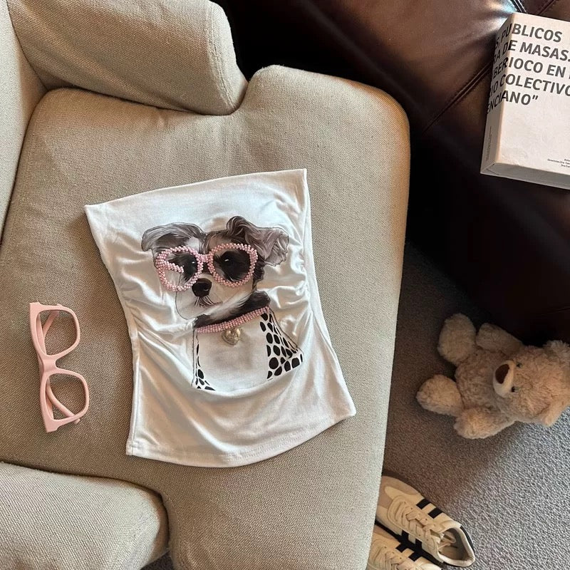 Specs Puppy Built-In Bra Tube Top