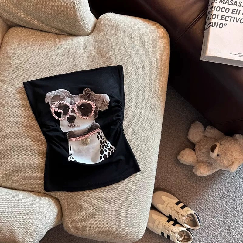 Specs Puppy Built-In Bra Tube Top