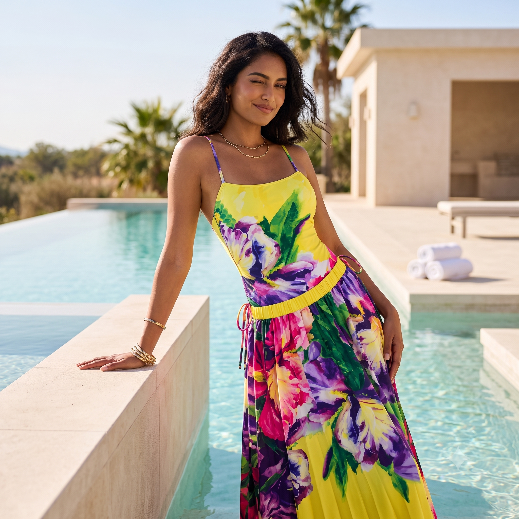 Island Garden Monokini With Skirt Set