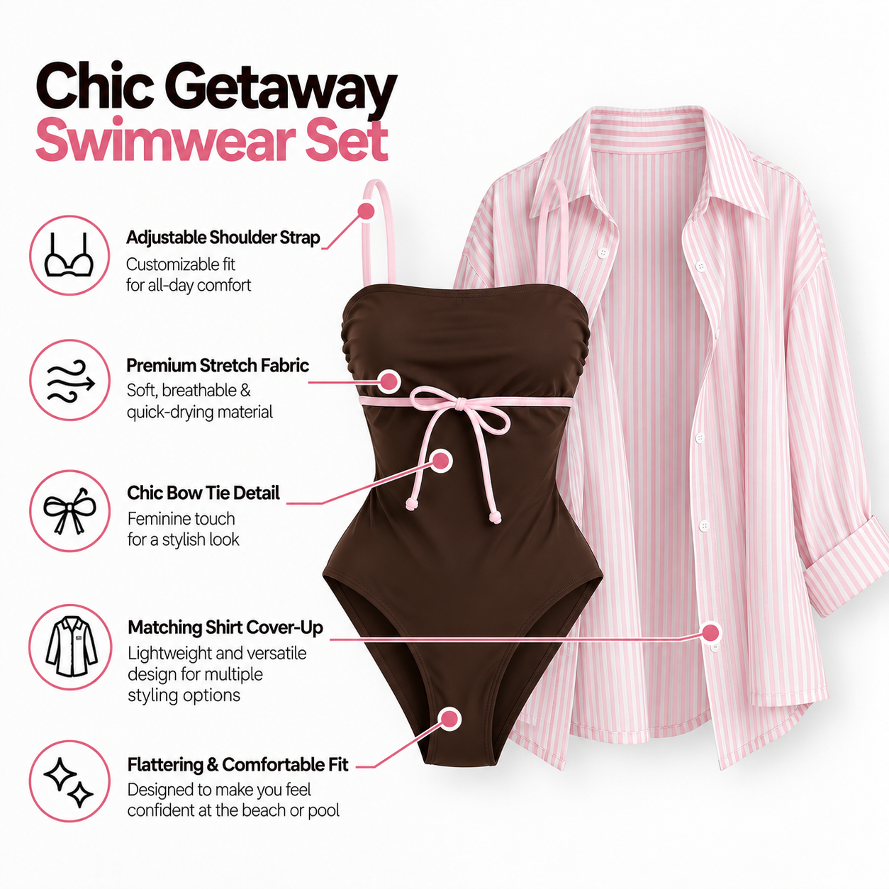 Costal Cowgirl Monokini With Shirt Set
