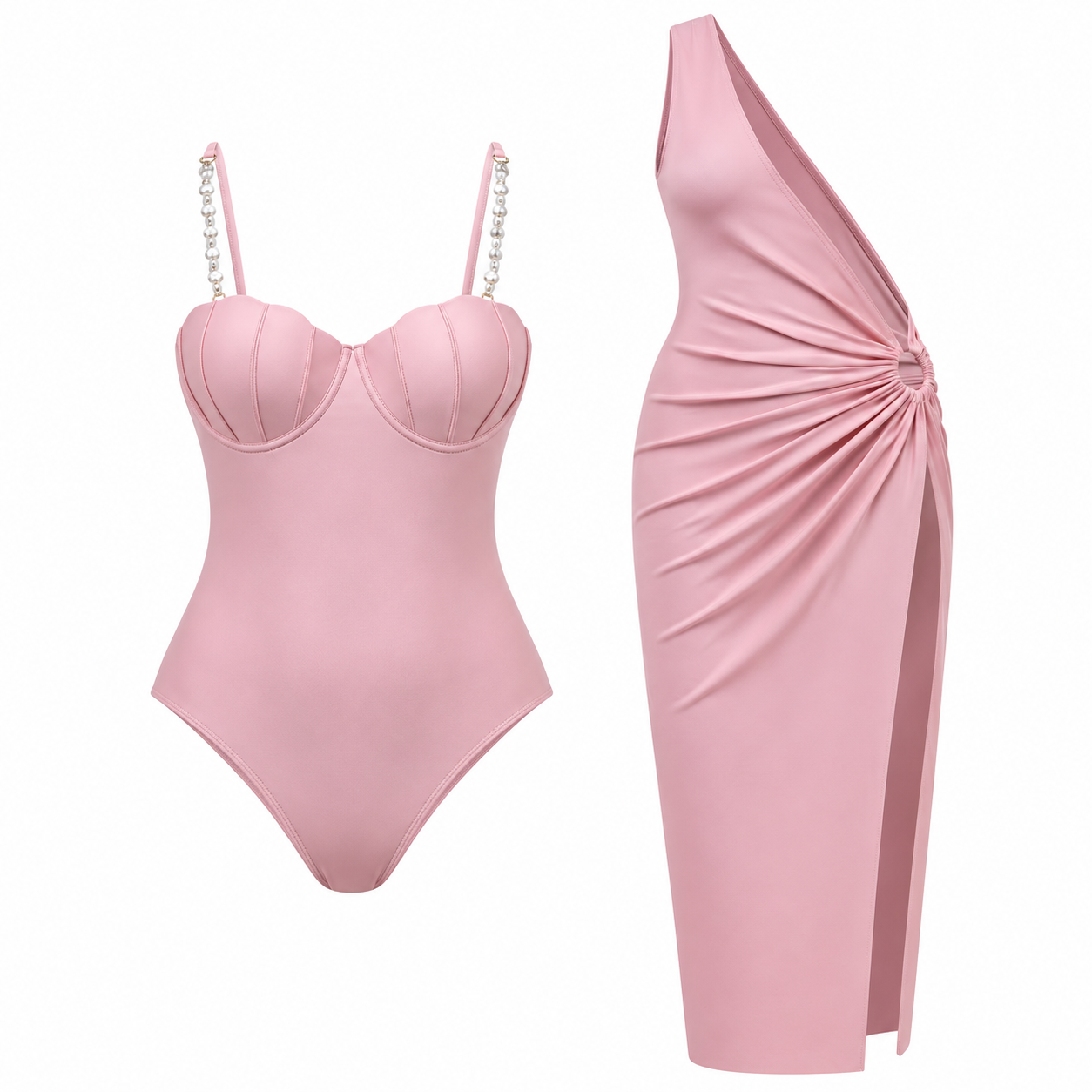 Blush Babe Monokini & Dress Cover-Up Set