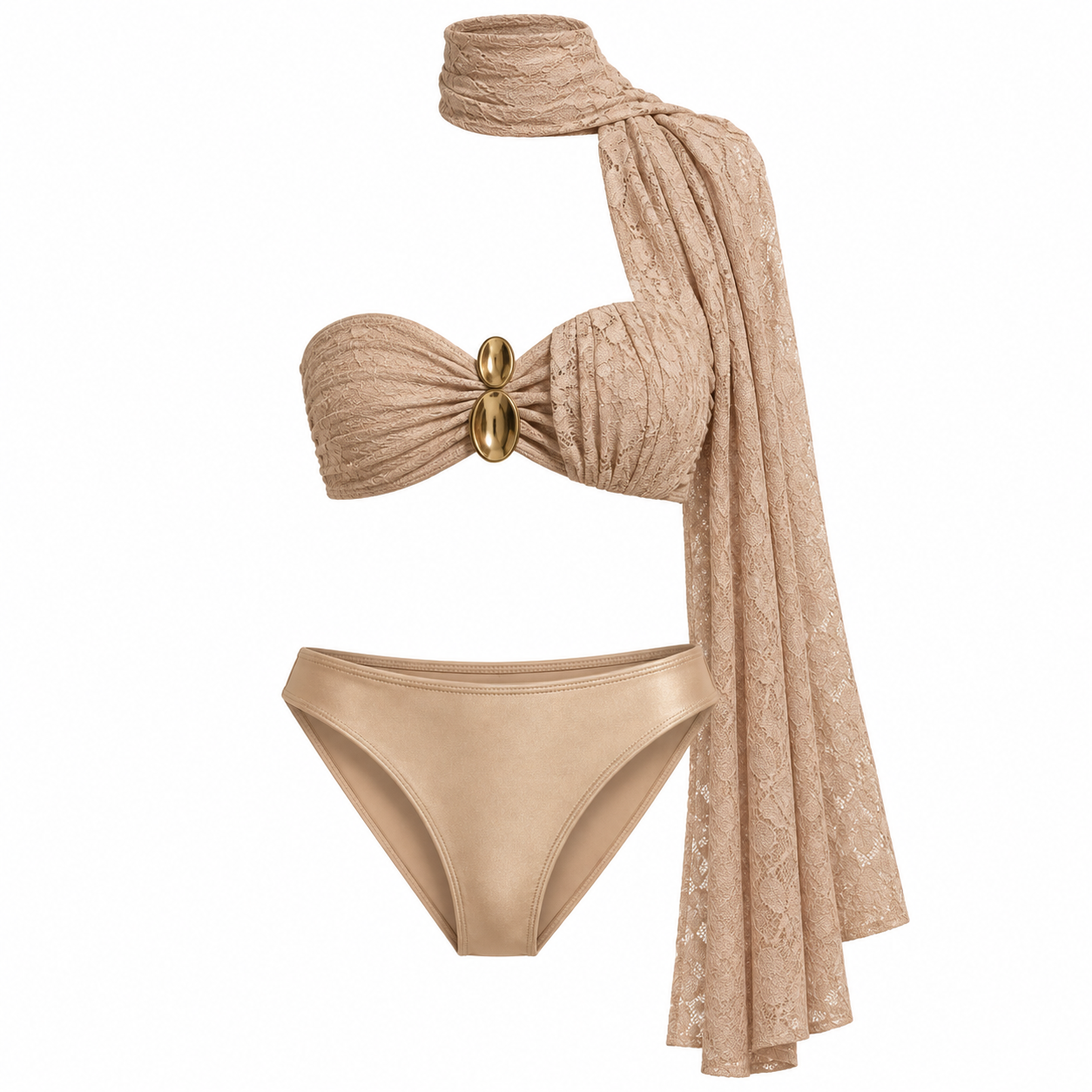 Ethereal Glided Drape Luxe -3Pc Set