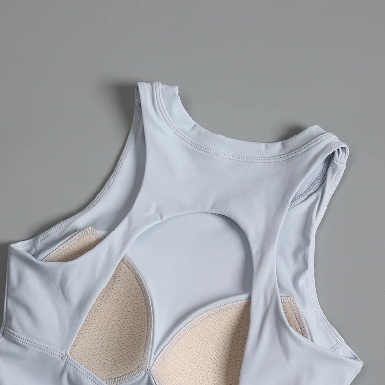 Zyra Back Cutout With Drawstring Built-In Bra Top