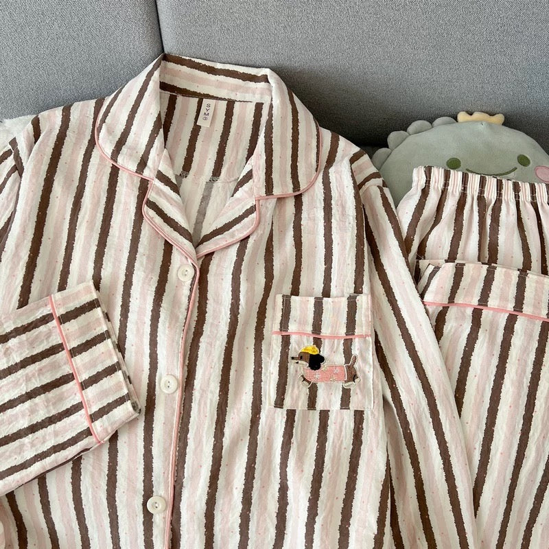 Mocha Pup Padded Nightsuit Set