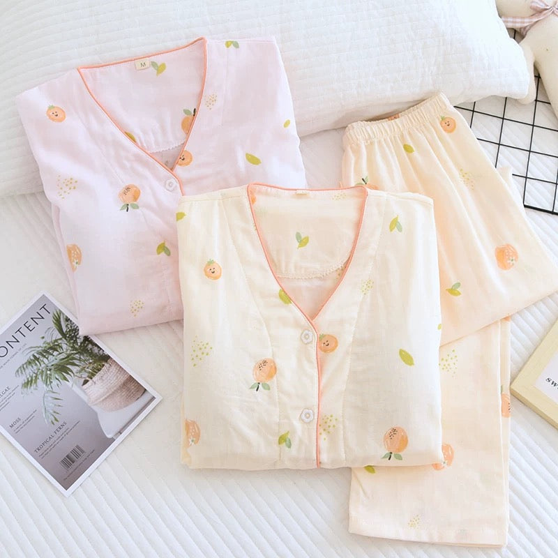 Citrus Bliss Padded Nightsuit Set