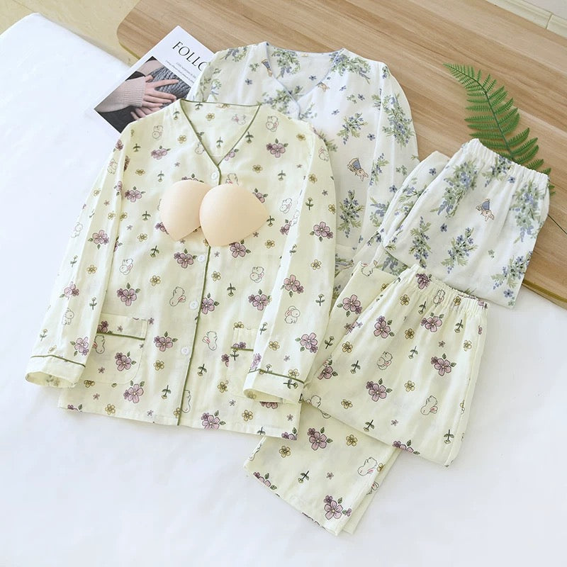 Bunny Bloom Padded Nightsuit Set
