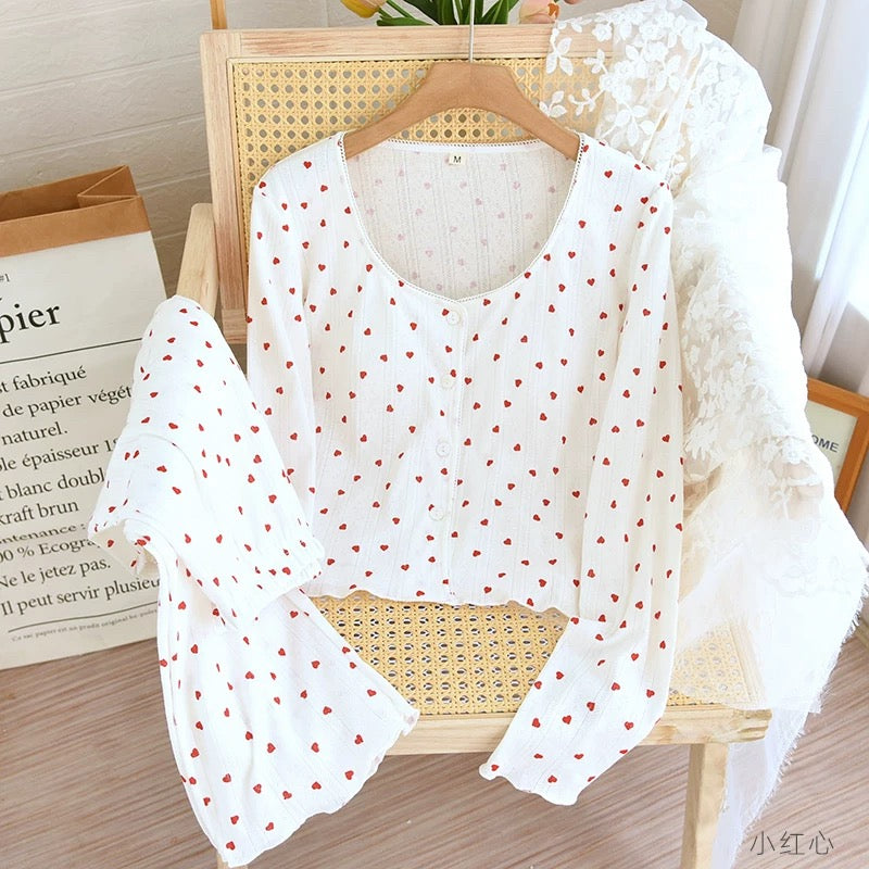 Tiny Hearts Padded Nightsuit Set