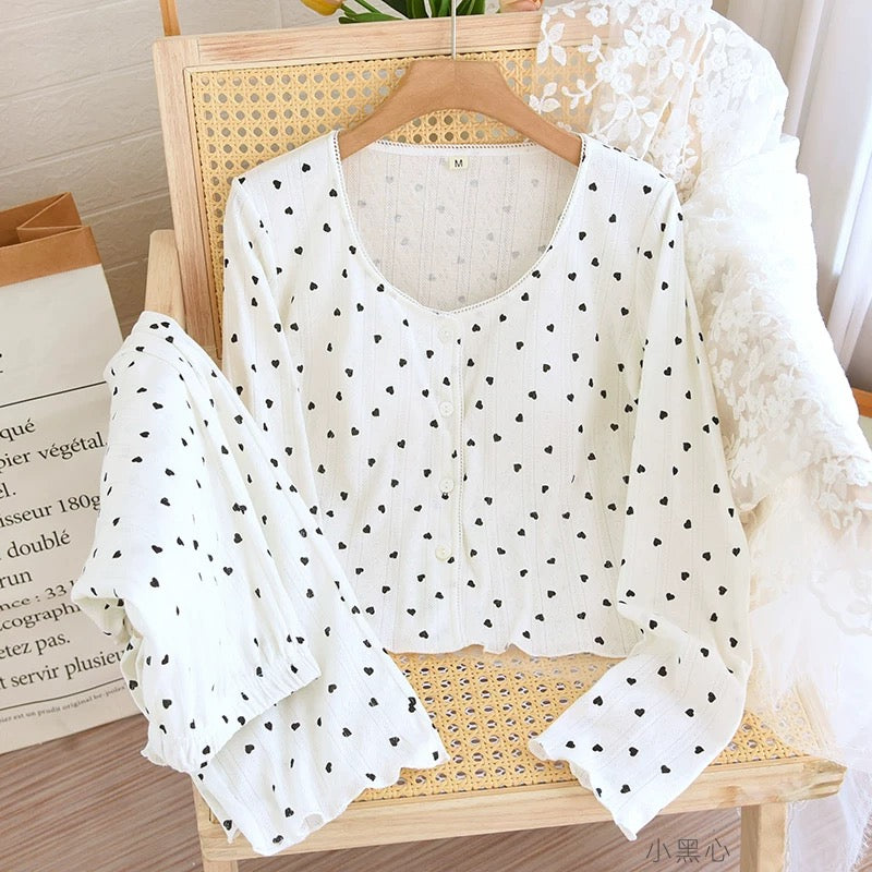 Tiny Hearts Padded Nightsuit Set