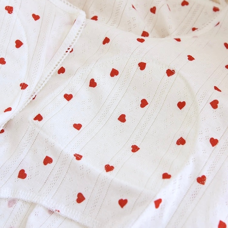 Tiny Hearts Padded Nightsuit Set