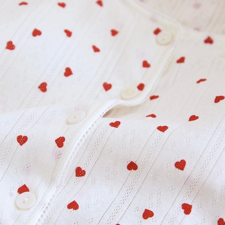 Tiny Hearts Padded Nightsuit Set