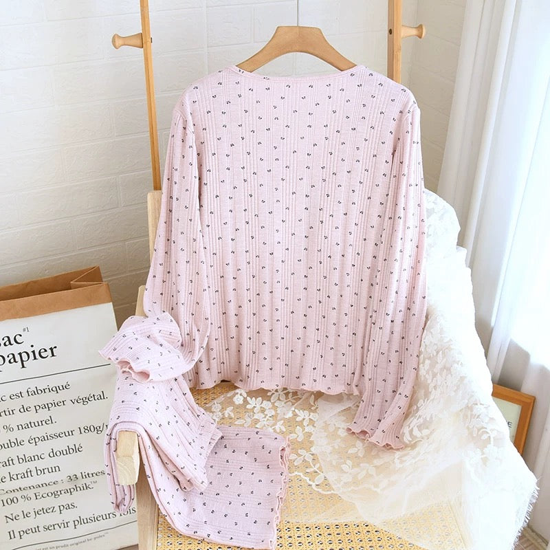 Mini Bow Padded Nightsuit Set