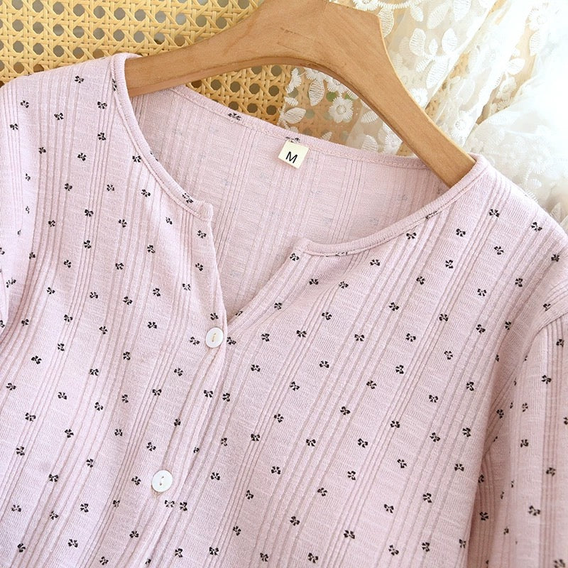 Mini Bow Padded Nightsuit Set