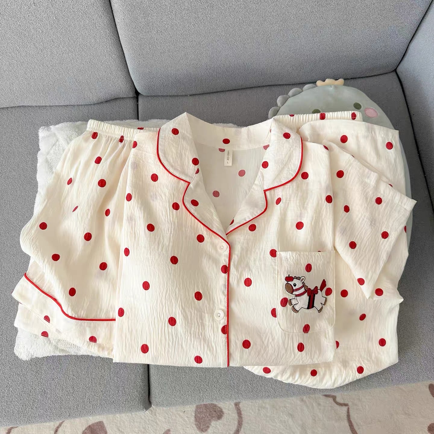 Cherry Unicorn Padded Nightsuit -3pcs Set