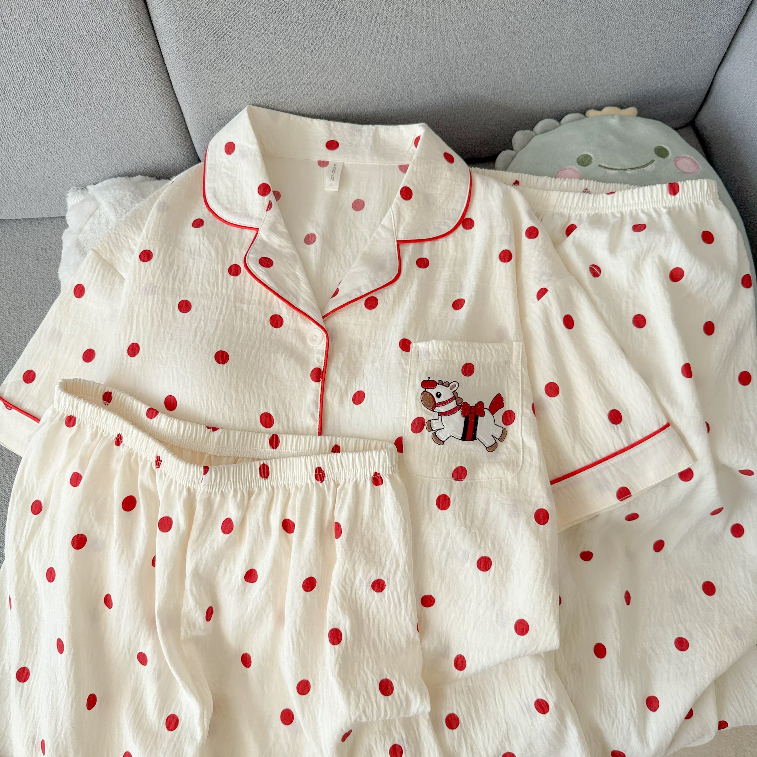 Cherry Unicorn Padded Nightsuit -3pcs Set