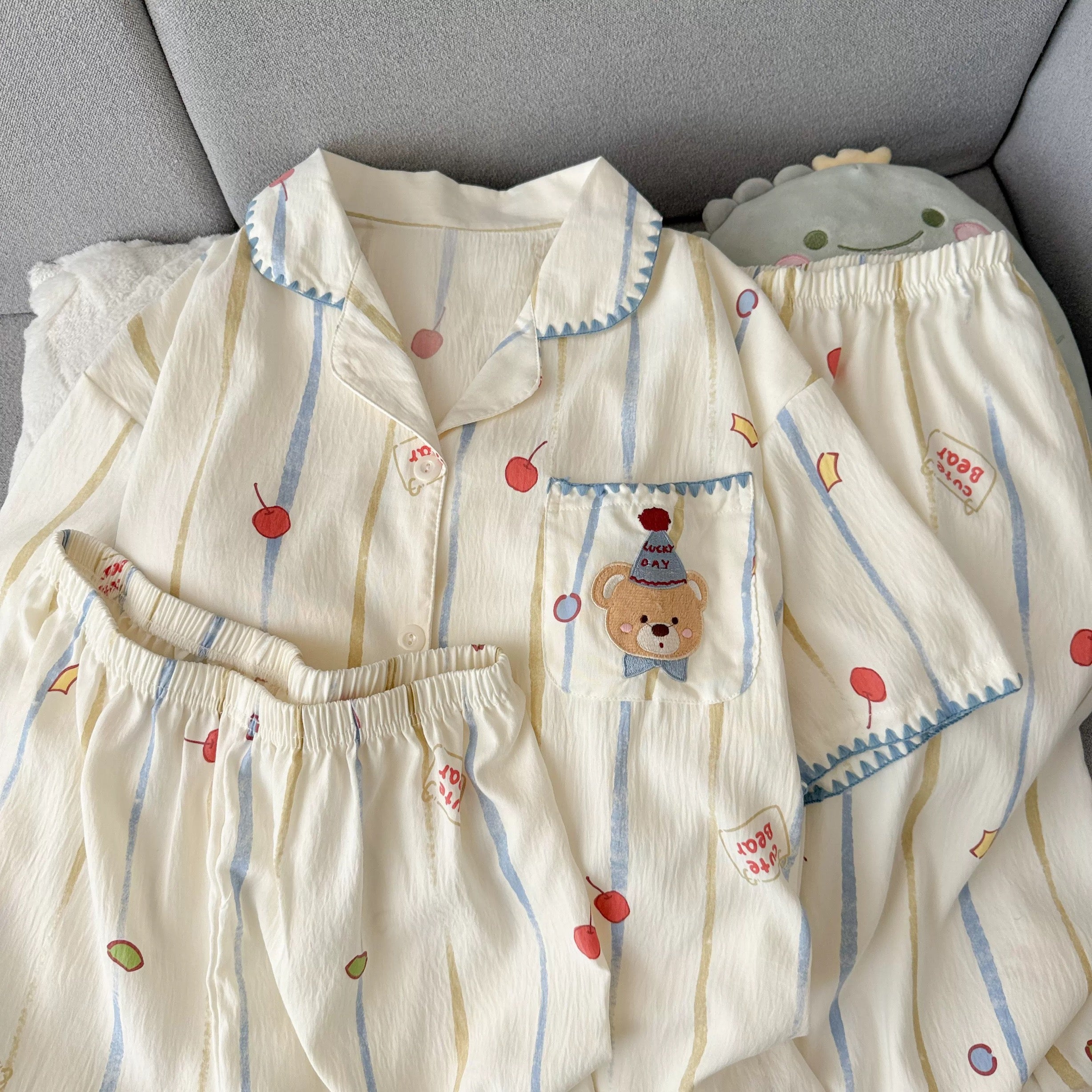 Sugarberry Padded Nightsuit -3pcs Set