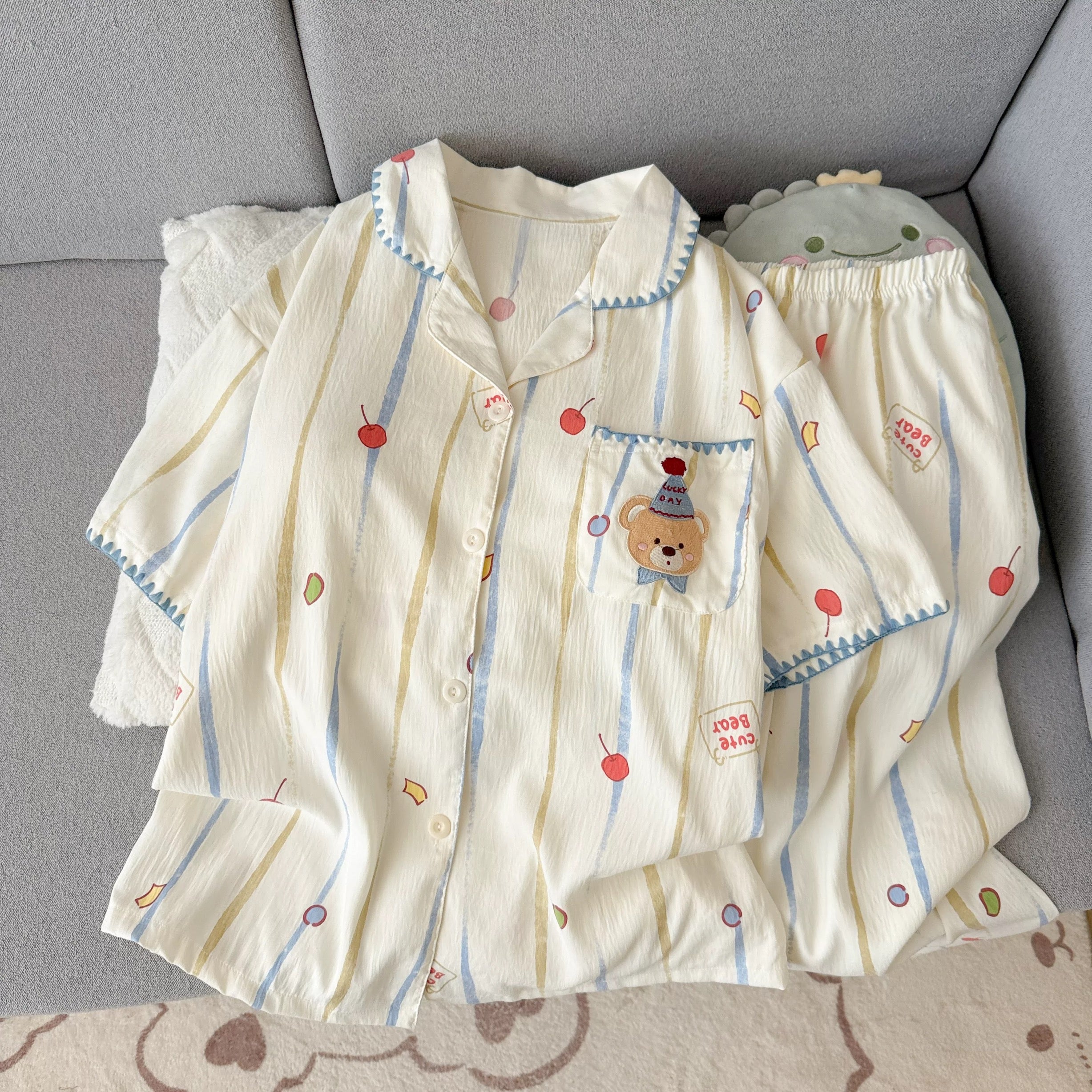 Sugarberry Padded Nightsuit -3pcs Set