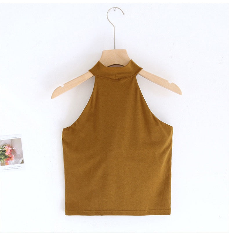 Joan Halter Neck Built-In Bra Camisole