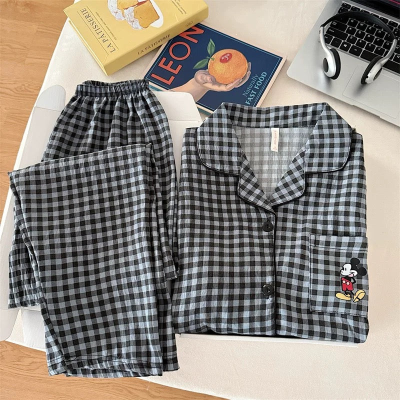 Charcoal Check Padded Nightsuit Set