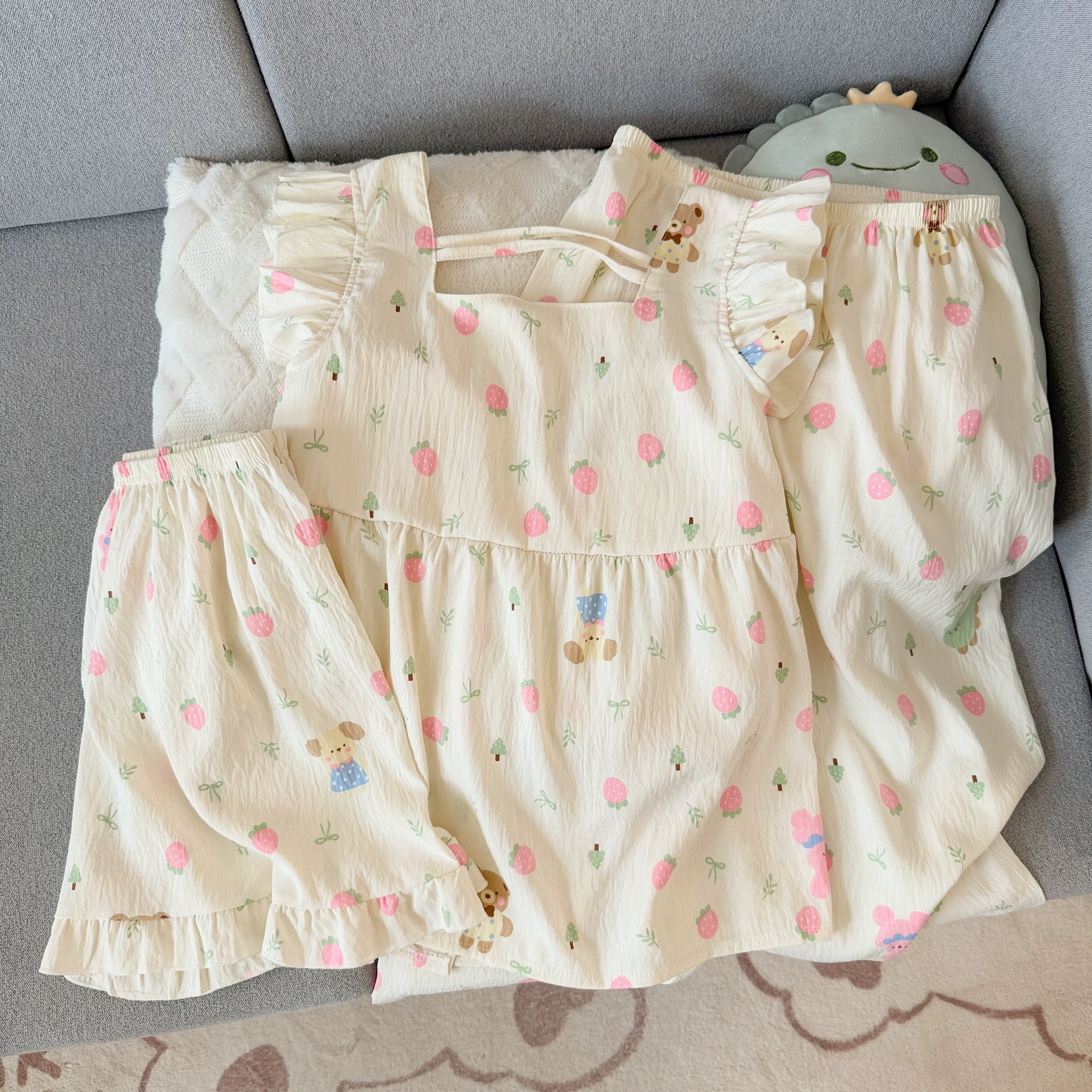 Teddy & Berry Padded Nightsuit -3pcs Set