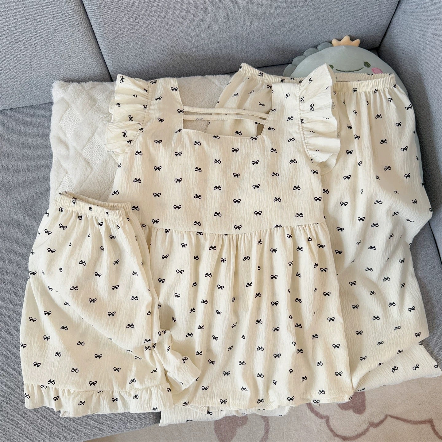 Ribbon Era Padded Nightsuit -3pcs Set