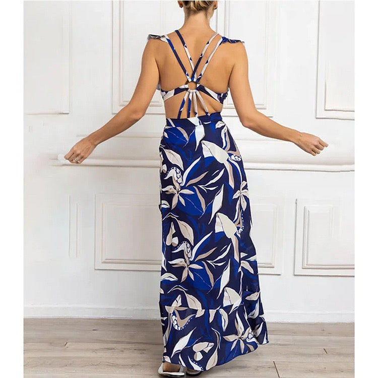 Maui Back Criss-Cross Monokini With Sarong