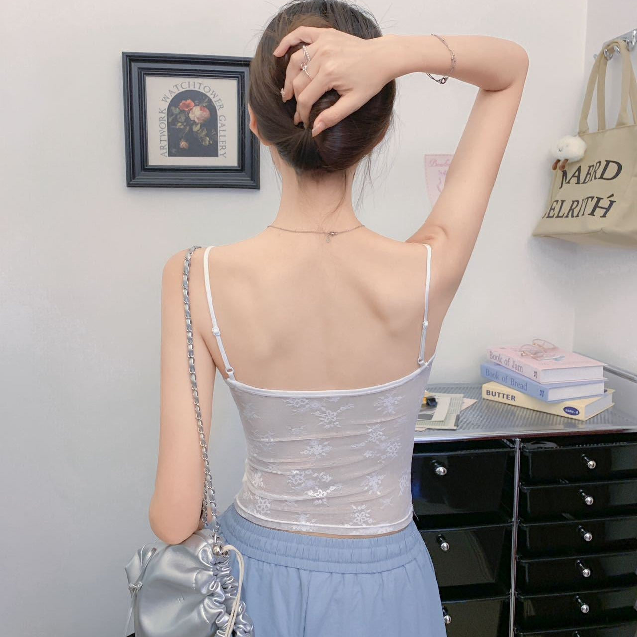Secret Back Lace Built-in Bra Camisole