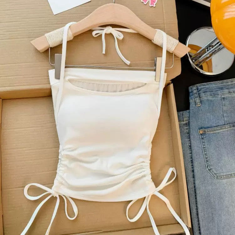 Cinch & Snatch Built-In Bra Halter Neck Top