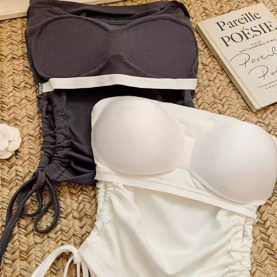 Cinch & Snatch Built-In Bra Halter Neck Top