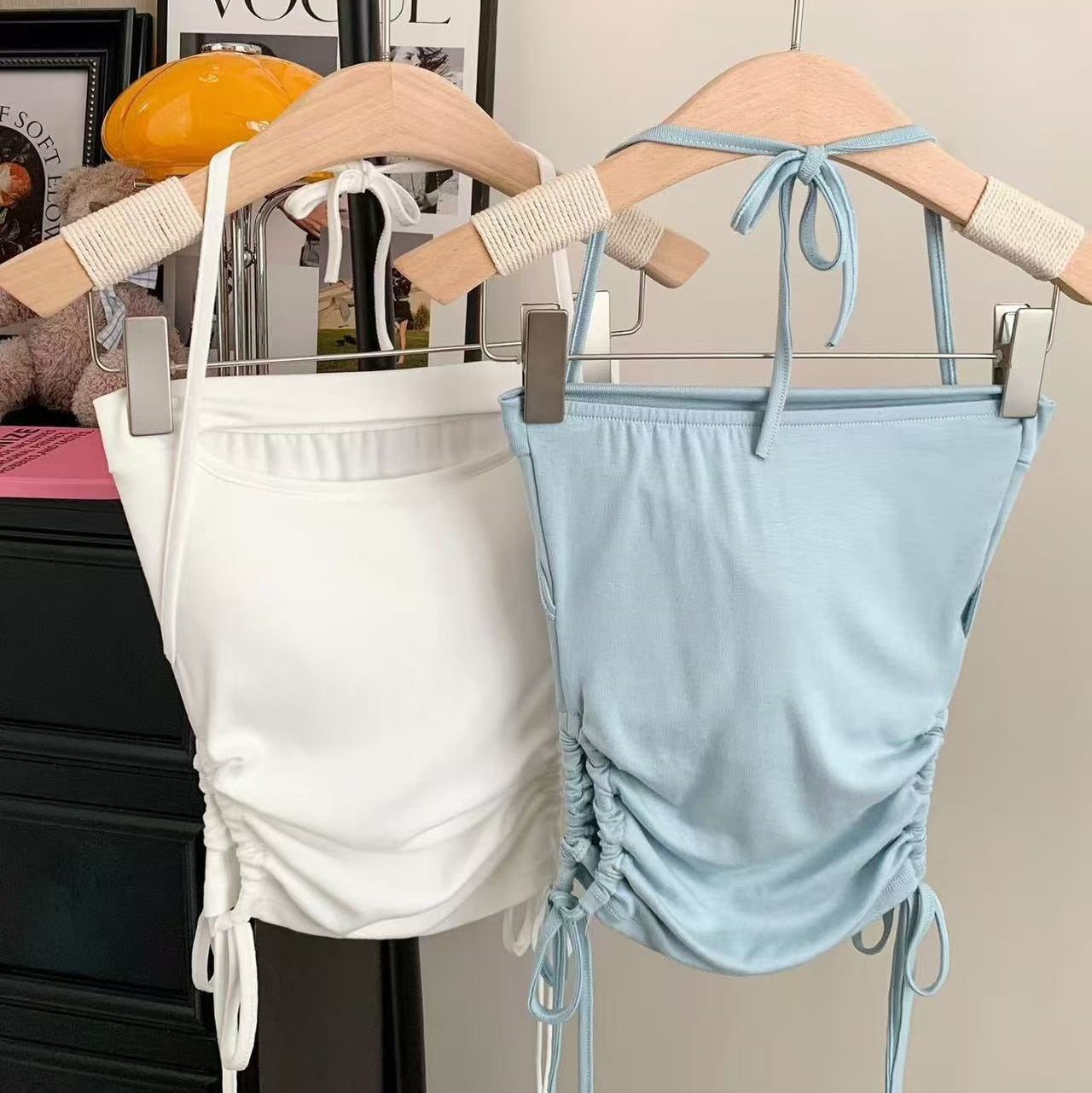 Cinch & Snatch Built-In Bra Halter Neck Top