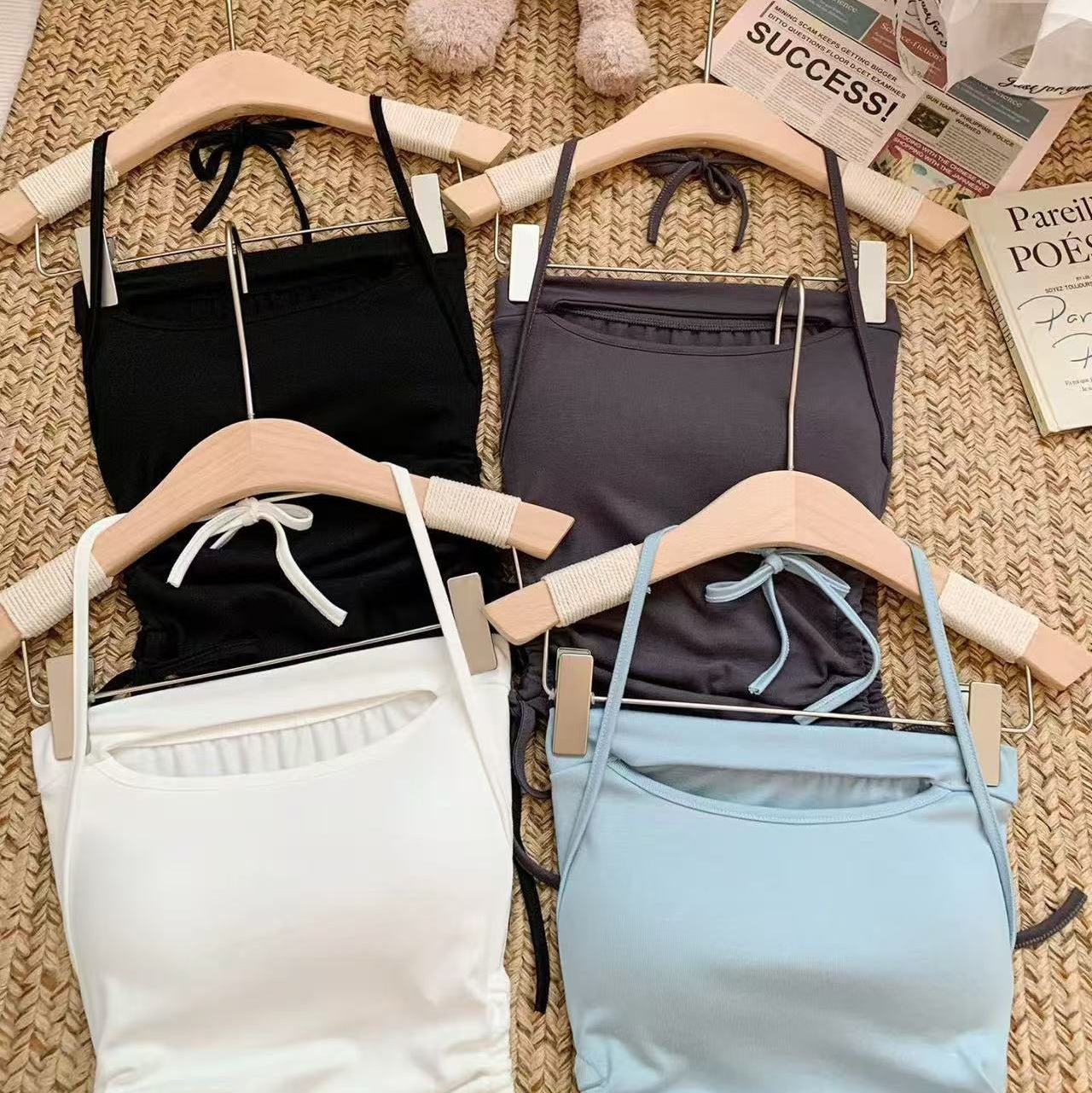 Cinch & Snatch Built-In Bra Halter Neck Top