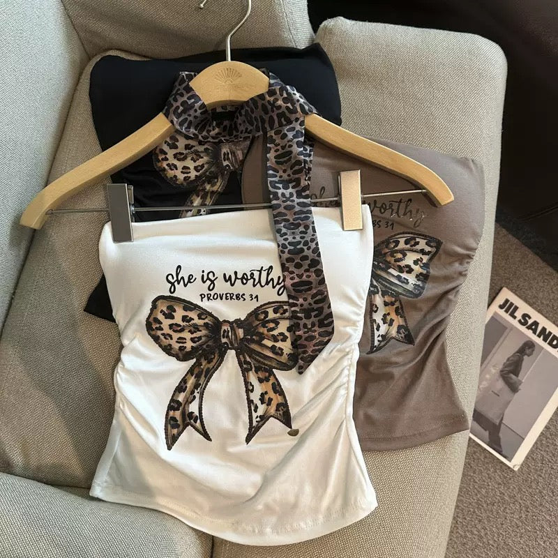 Worthy Built-In Bra Tube Top with Scarf