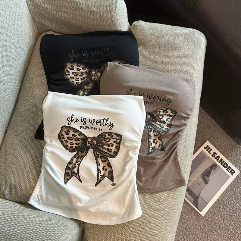 Worthy Built-In Bra Tube Top with Scarf