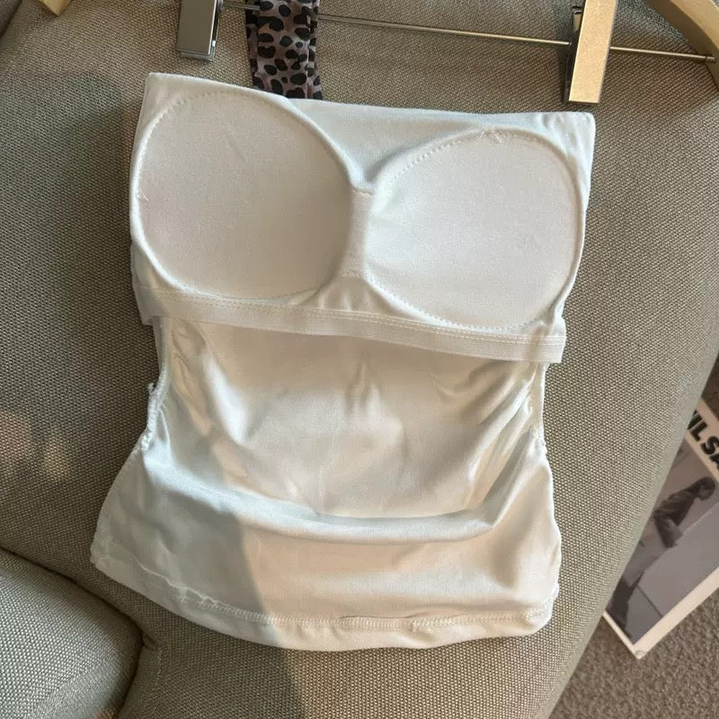 Worthy Built-In Bra Tube Top with Scarf