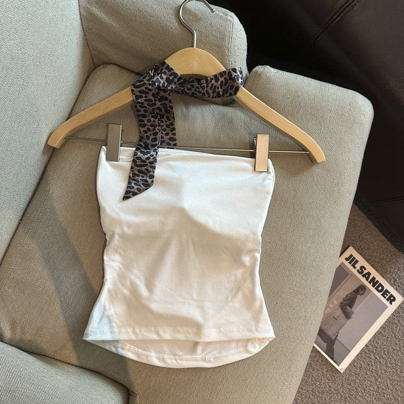 Worthy Built-In Bra Tube Top with Scarf