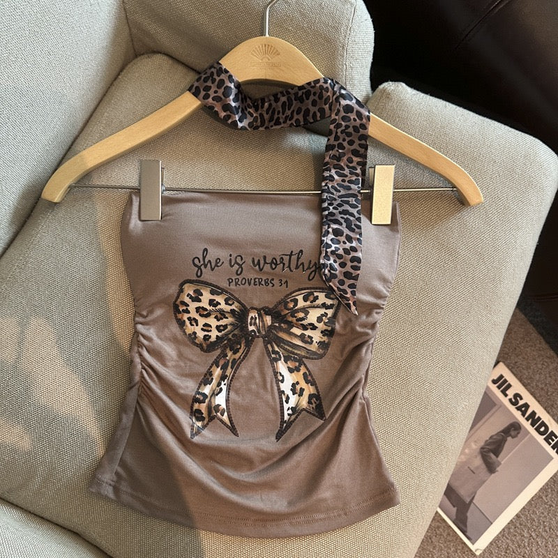 Worthy Built-In Bra Tube Top with Scarf