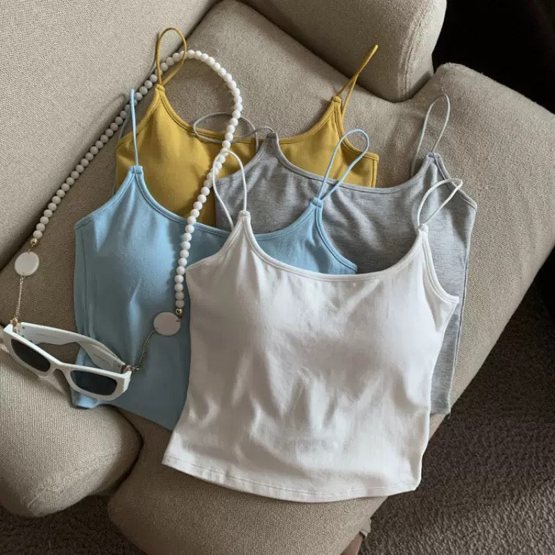 Cabana Back Criss-Cross Built-in Bra Camisole