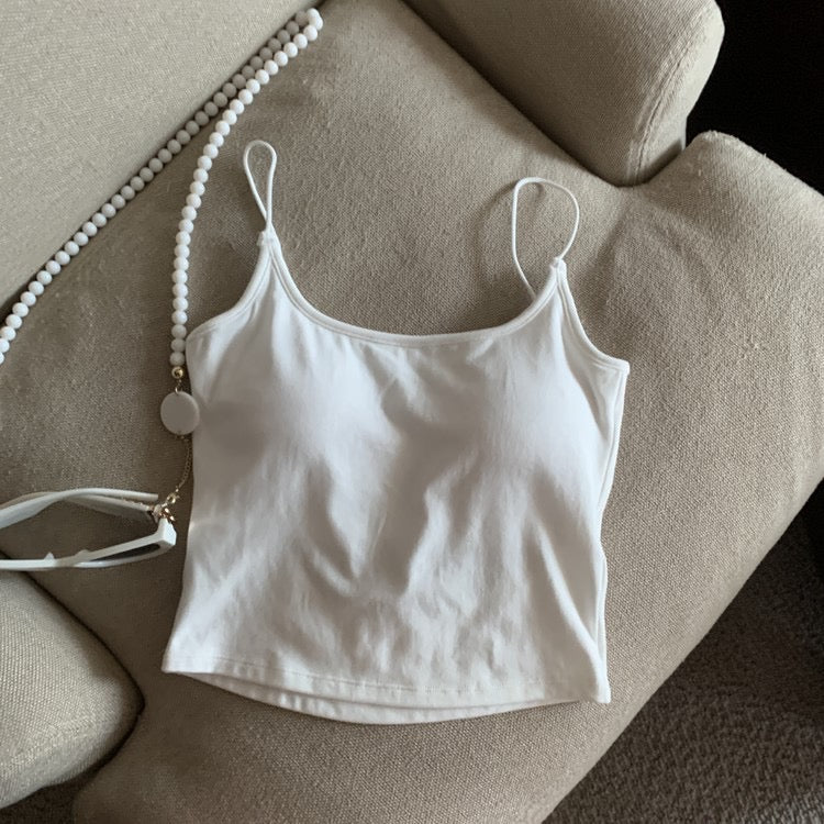 Cabana Back Criss-Cross Built-in Bra Camisole