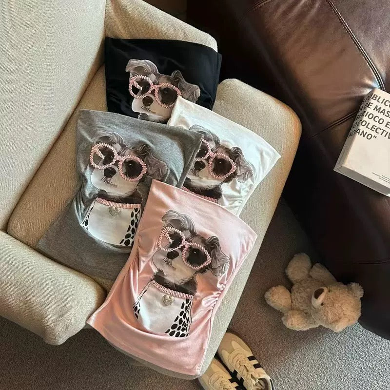 Specs Puppy Built-In Bra Tube Top