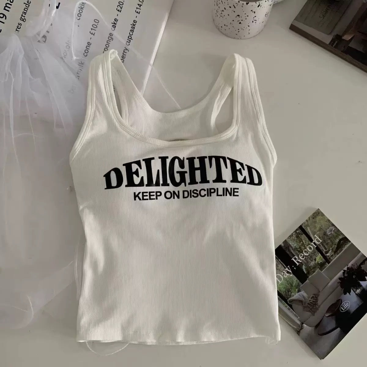 Discipline Delight Built-In Bra Tank Top