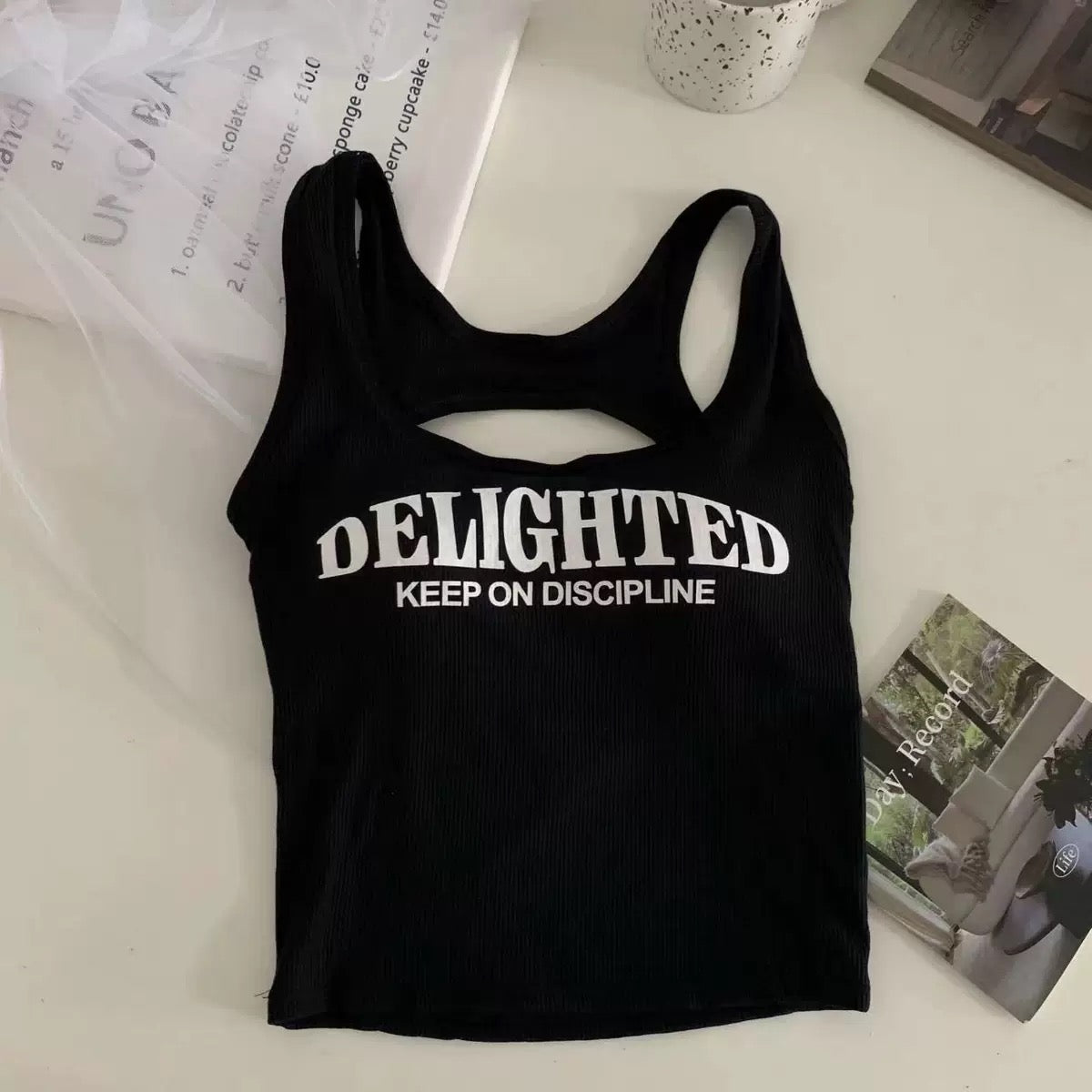 Discipline Delight Built-In Bra Tank Top