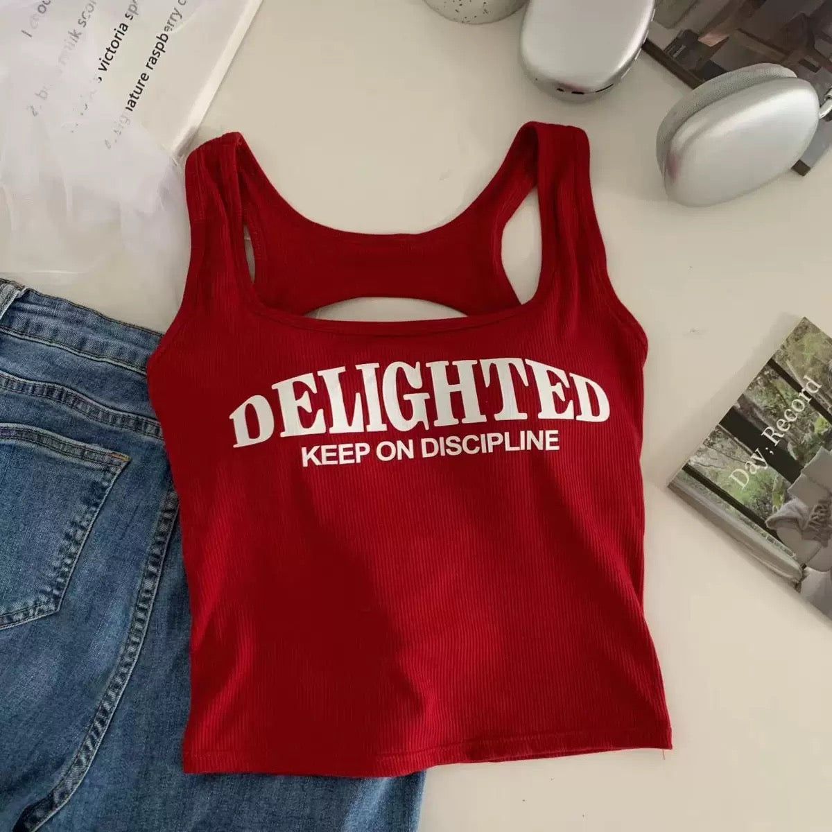 Discipline Delight Built-In Bra Tank Top