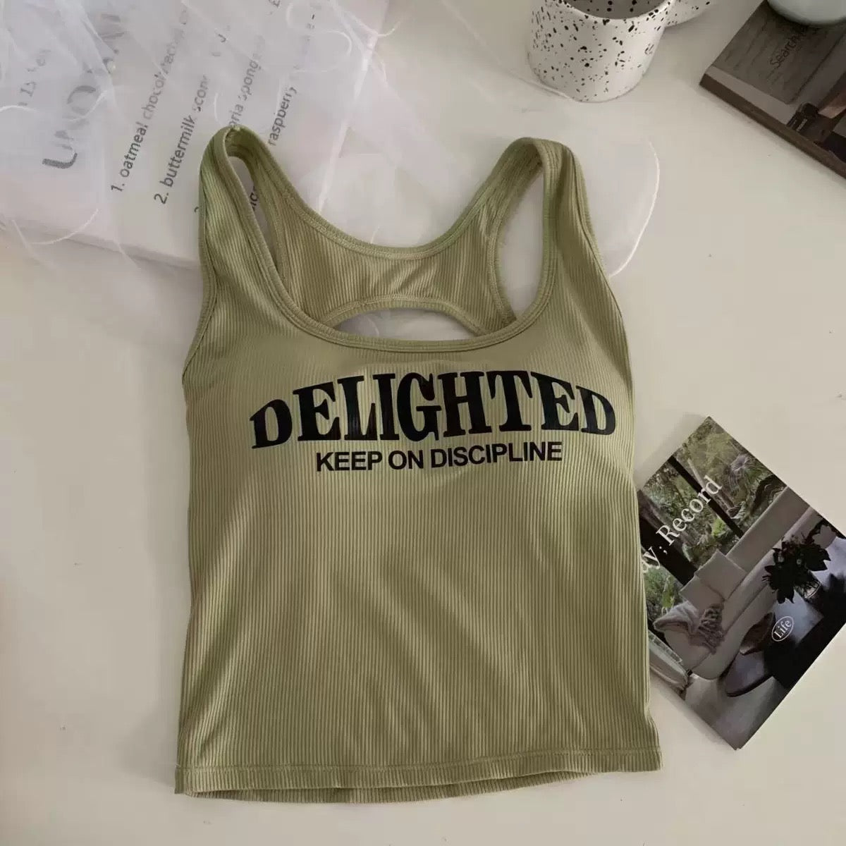 Discipline Delight Built-In Bra Tank Top