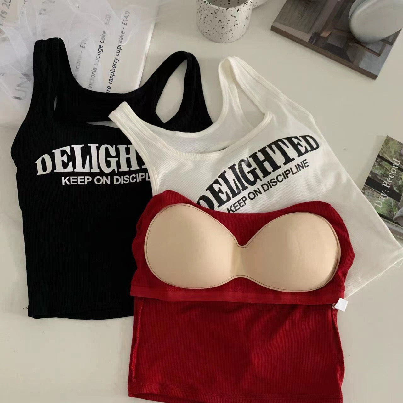 Discipline Delight Built-In Bra Tank Top